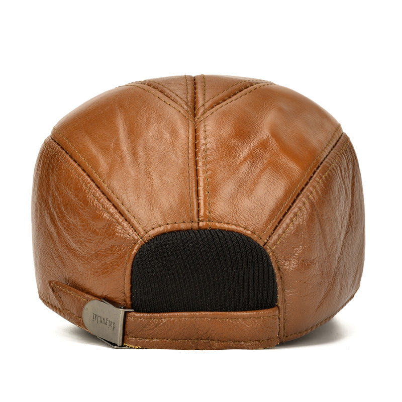 Genuine Leather Panel Cap (Unisex)