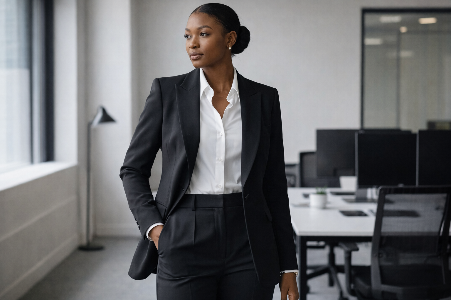 Work Desk Pose Female