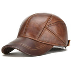 Genuine Leather Panel Cap (Unisex)