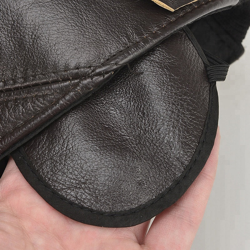 Genuine Leather Panel Cap (Unisex)